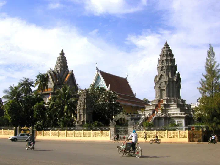 Wat Ounalom, a Buddhist temple in Cambodia.